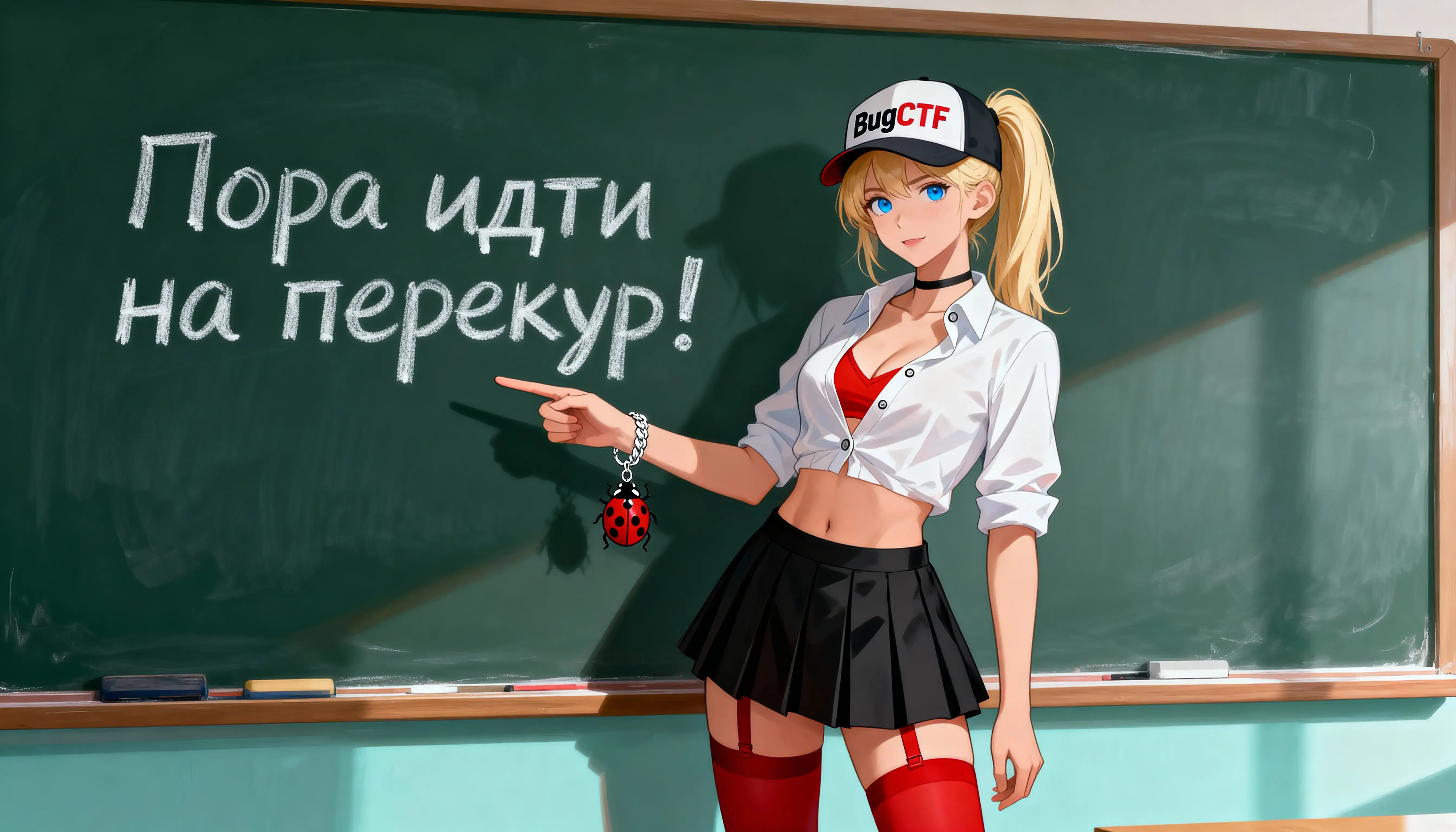 Пикси у доски зовет на перекур