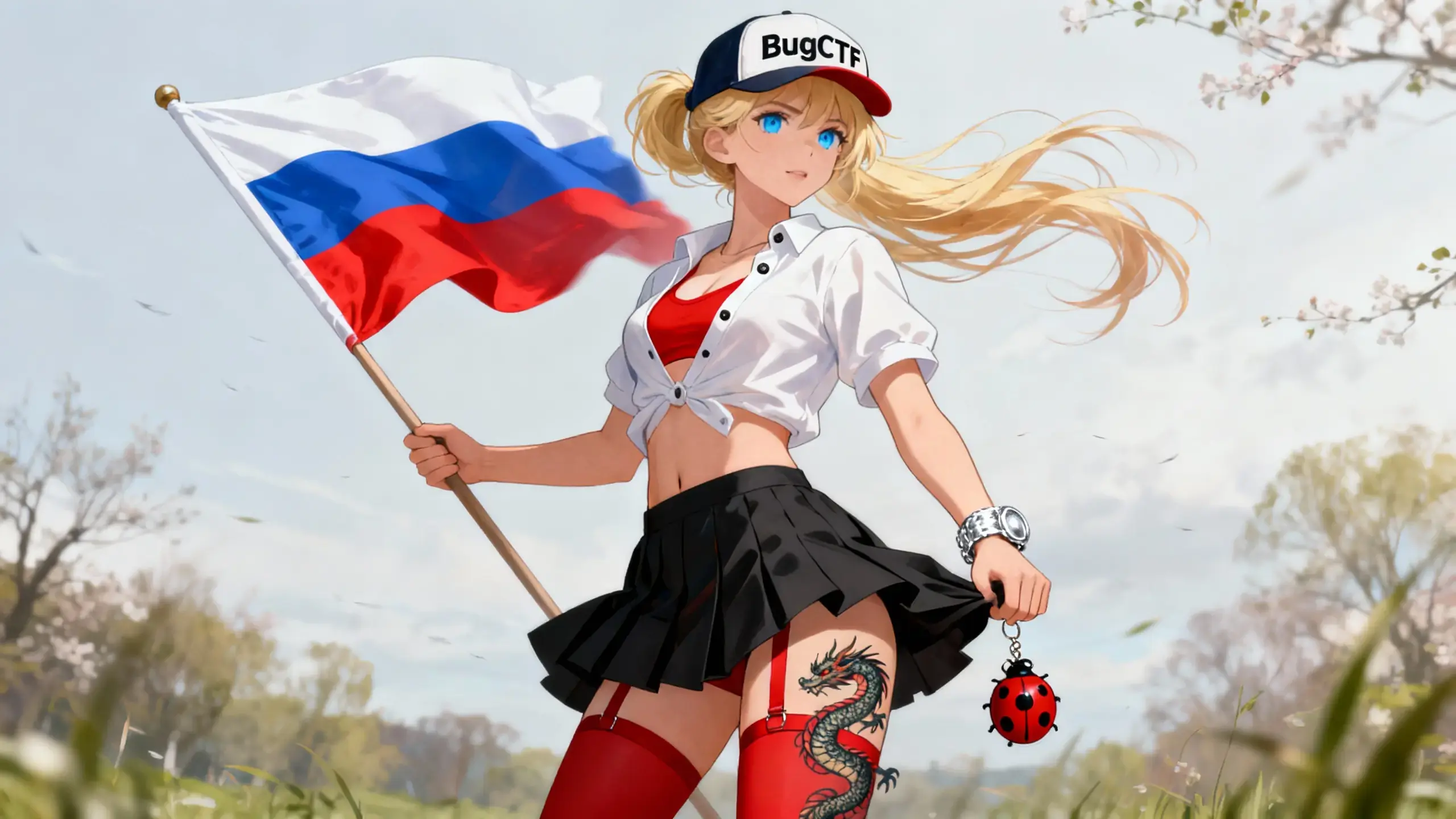 Пикси с флагом