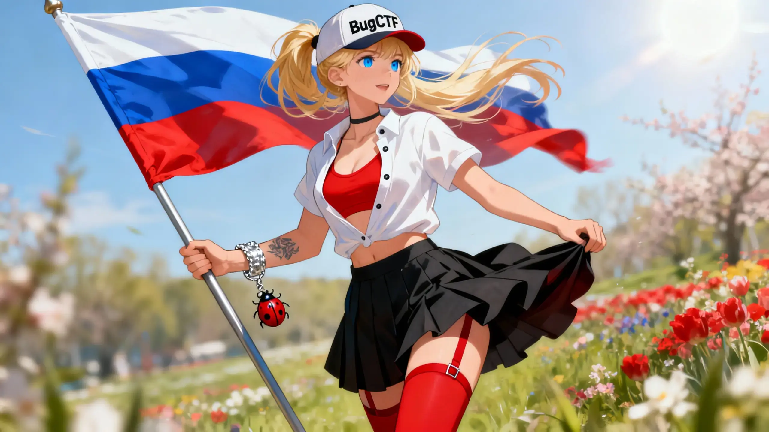 Пикси с флагом