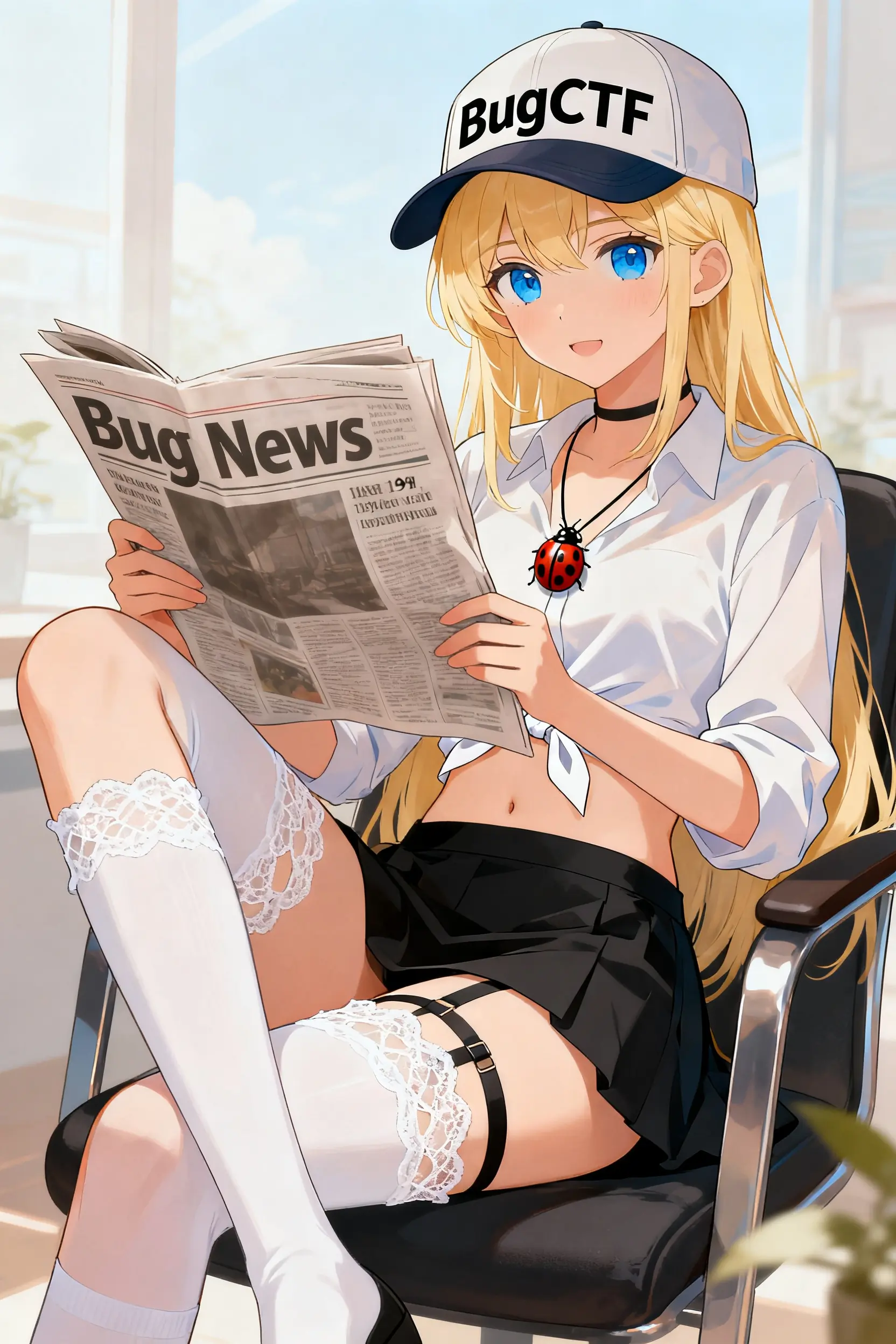 Пикси с газетой Bug News, кадр 1 из 5, альбом #684