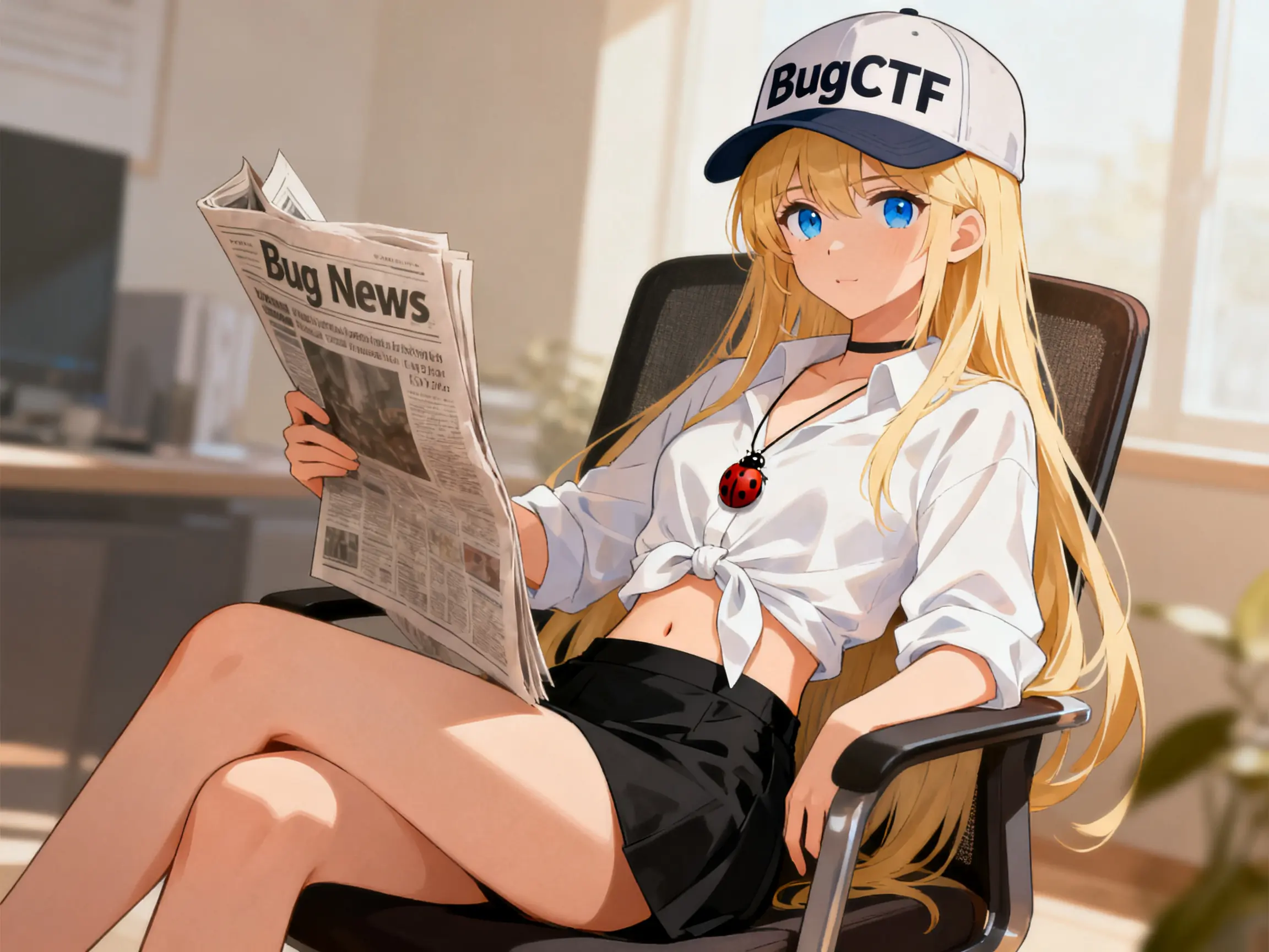Пикси с газетой