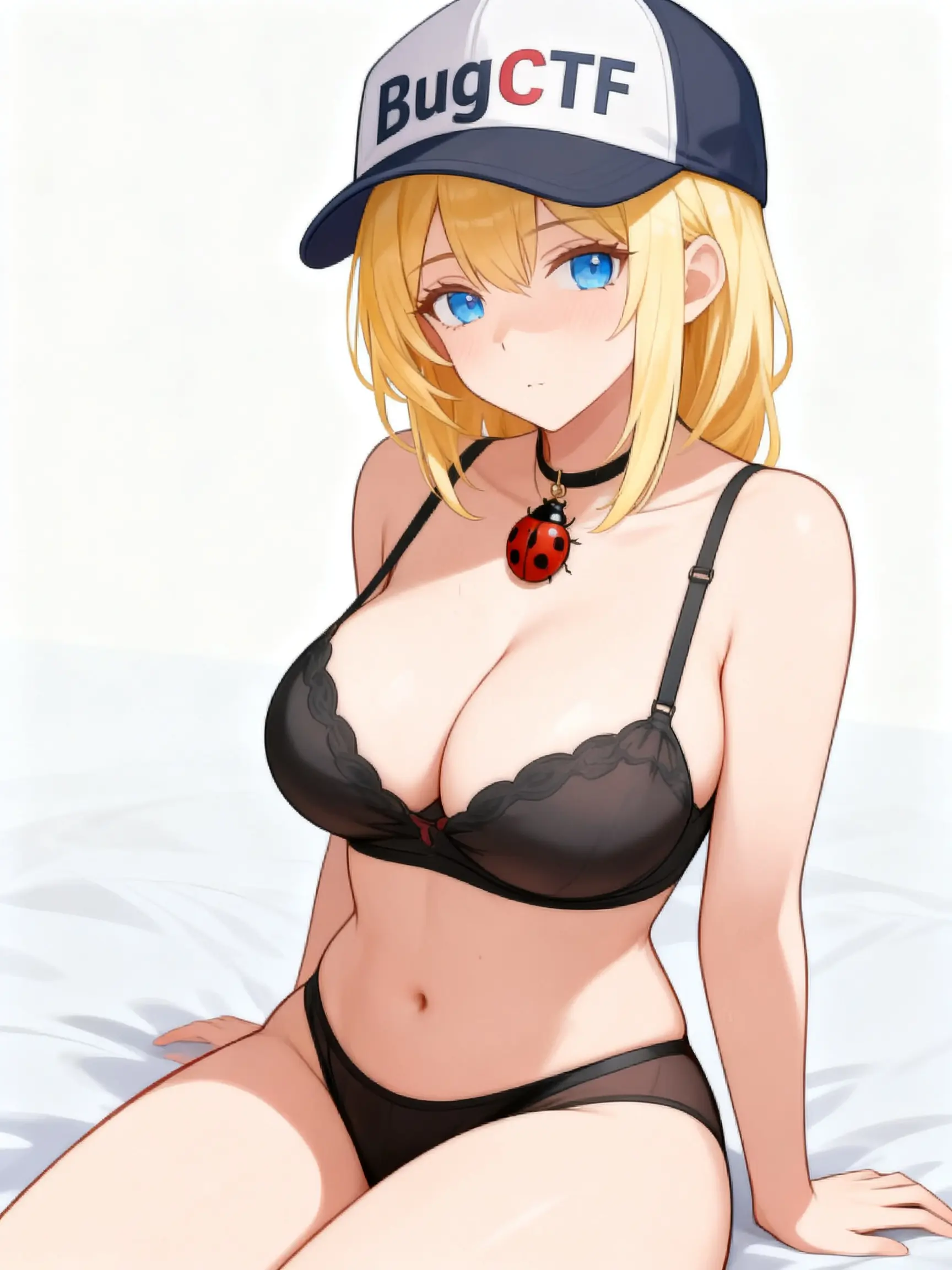 Пикси в белье на кровати 18+